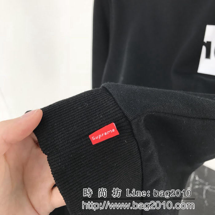 SUPREME 18秋冬新款 純棉加絨 黑色衛衣 男女同款 ydi1759